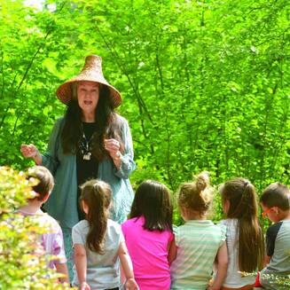 Suquamish Tribal Elder, Barbara Lawrence, storytelling at the Suquamish Museum.
